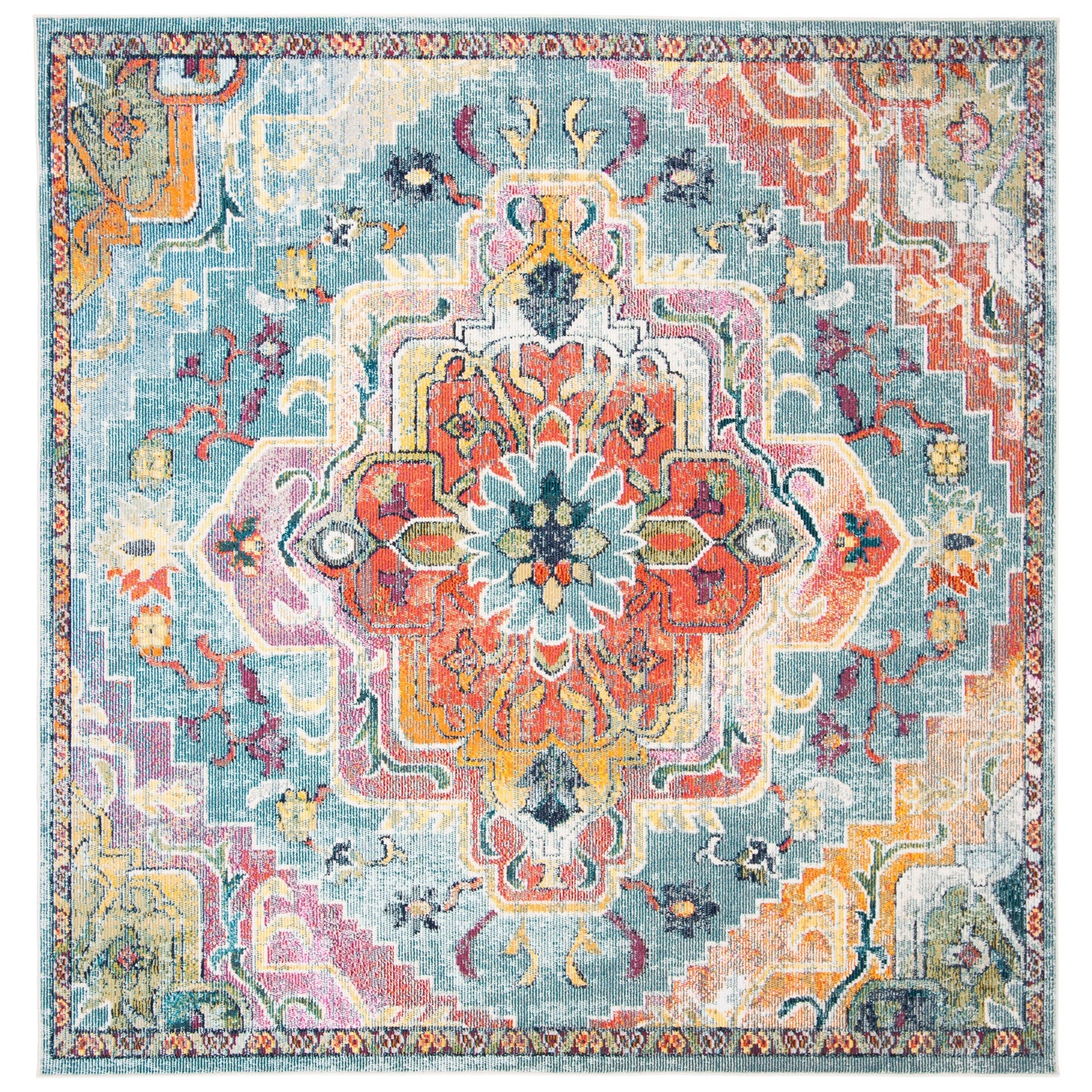 SAFAVIEH, Crystal Naimat Vintage Boho Medallion Rug
