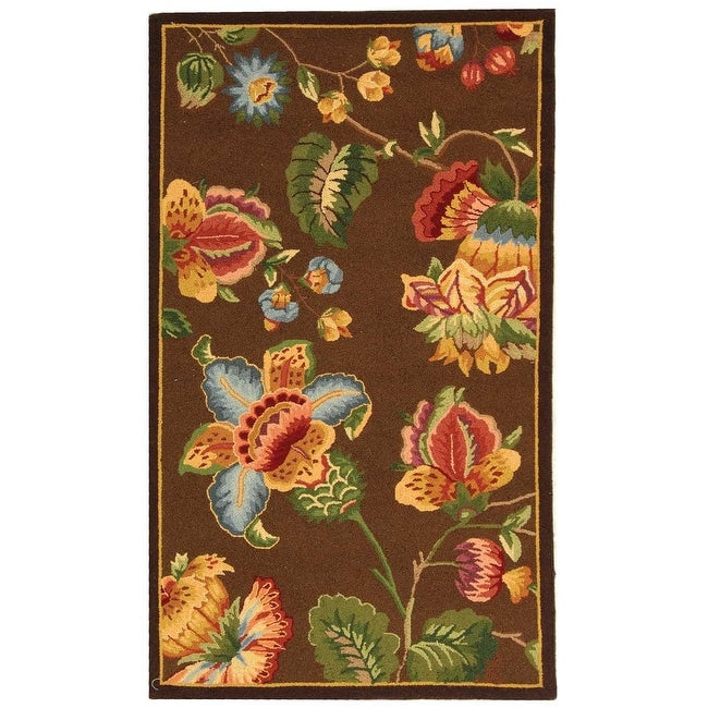 SAFAVIEH, Handmade Chelsea Jurendine French Country Floral Wool Rug