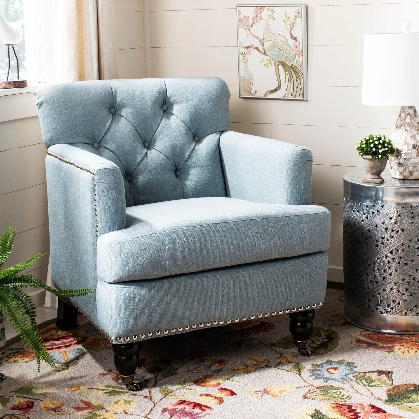 SAFAVIEH, Handmade Chelsea Jurendine French Country Floral Wool Rug