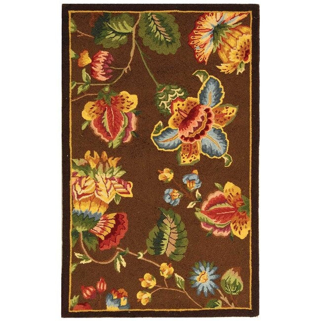 SAFAVIEH, Handmade Chelsea Jurendine French Country Floral Wool Rug