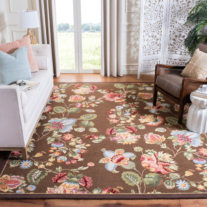 SAFAVIEH, Handmade Chelsea Jurendine French Country Floral Wool Rug