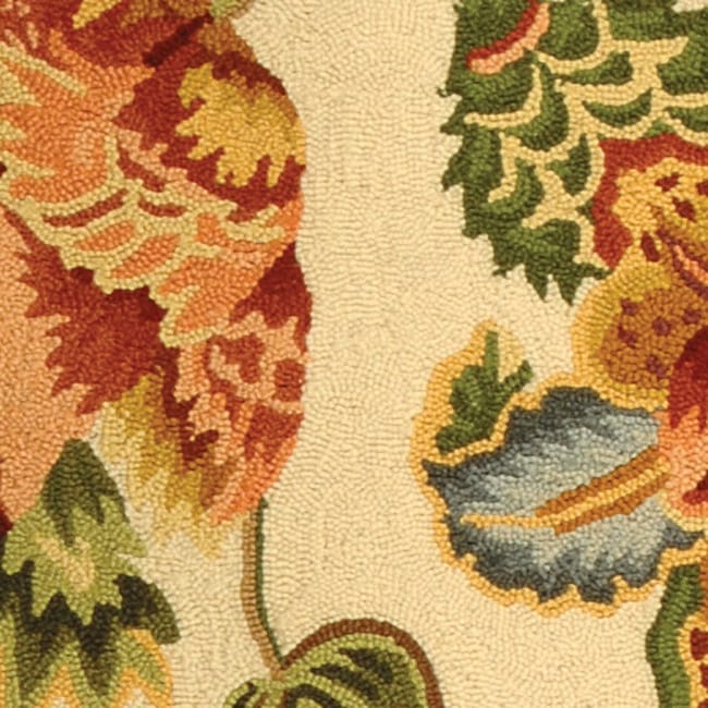 SAFAVIEH, Handmade Chelsea Jurendine French Country Floral Wool Rug