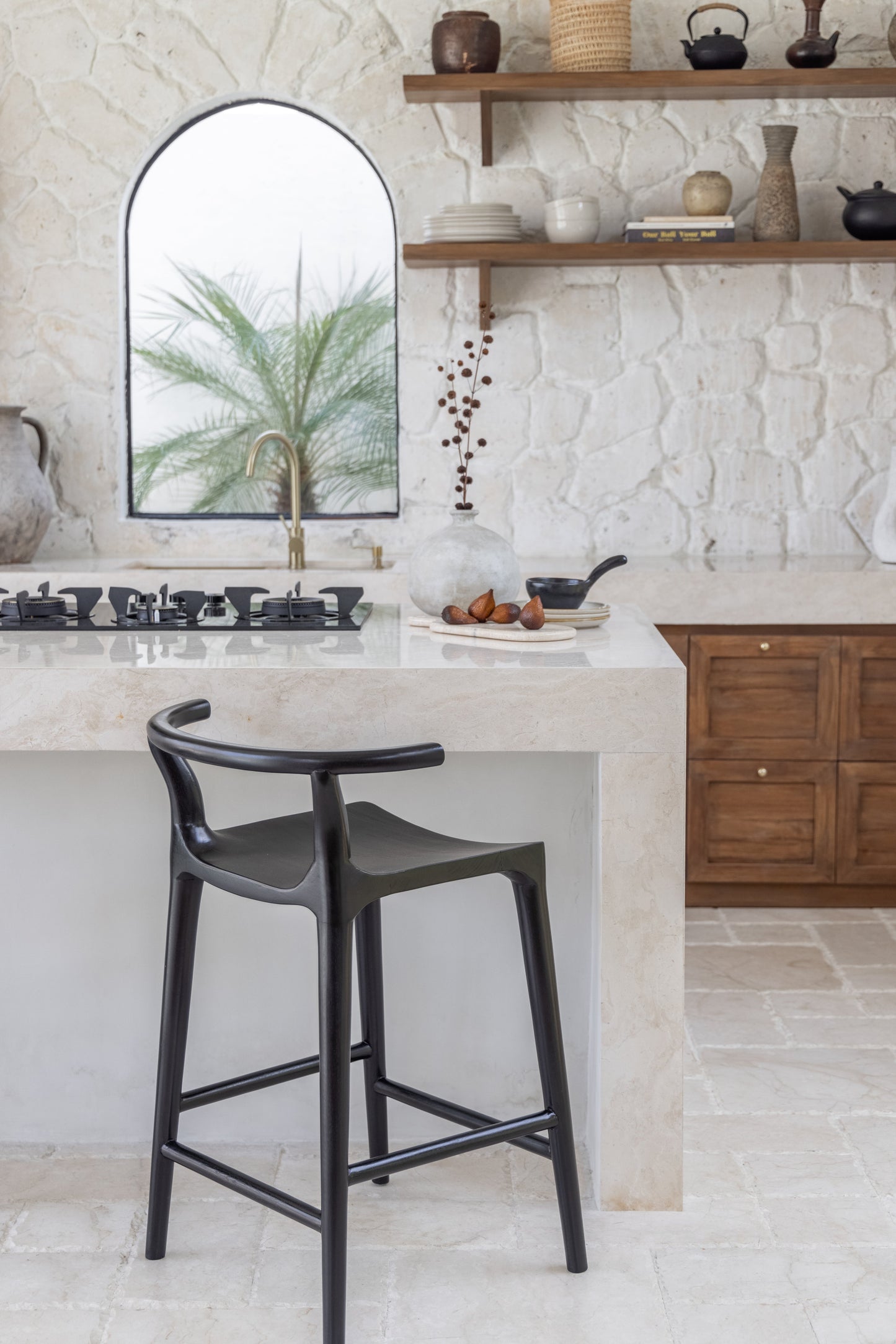 Sadia Teak Counter Stool