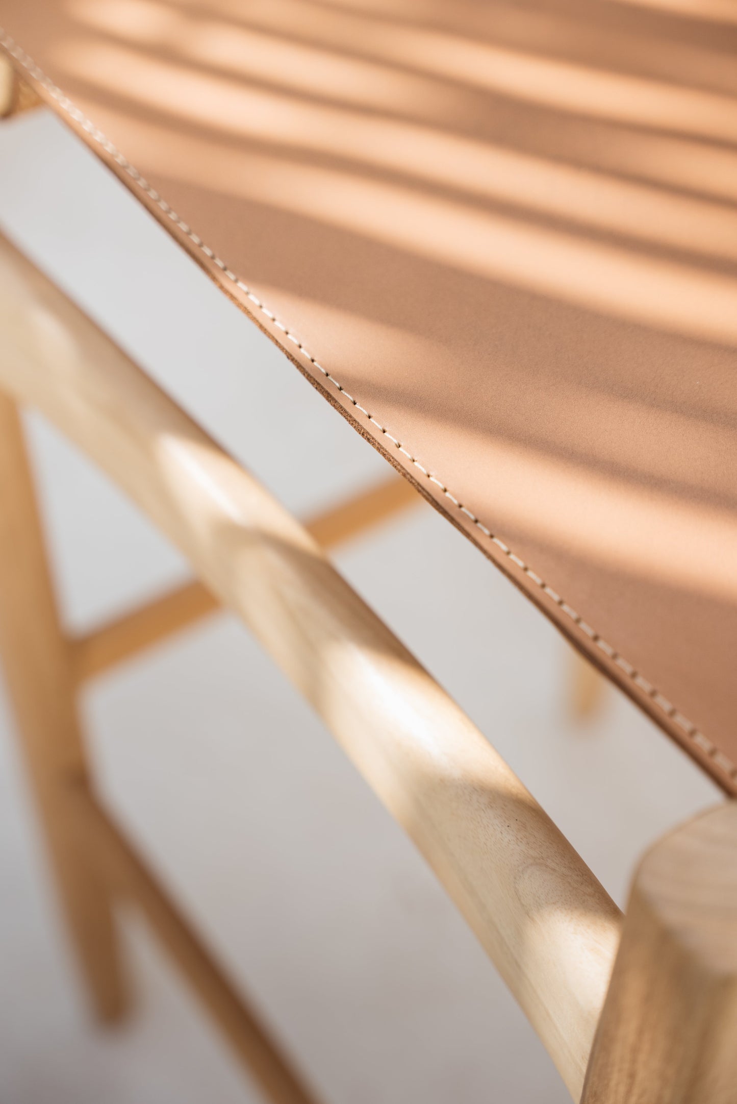 Sensa Teak and Leather Backless Counter Stool