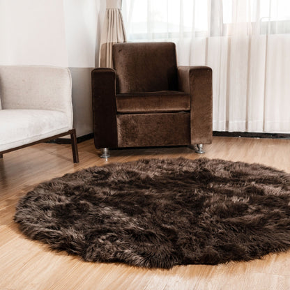 Silver Orchid Parrott Faux Fur Sheepskin Area Rug