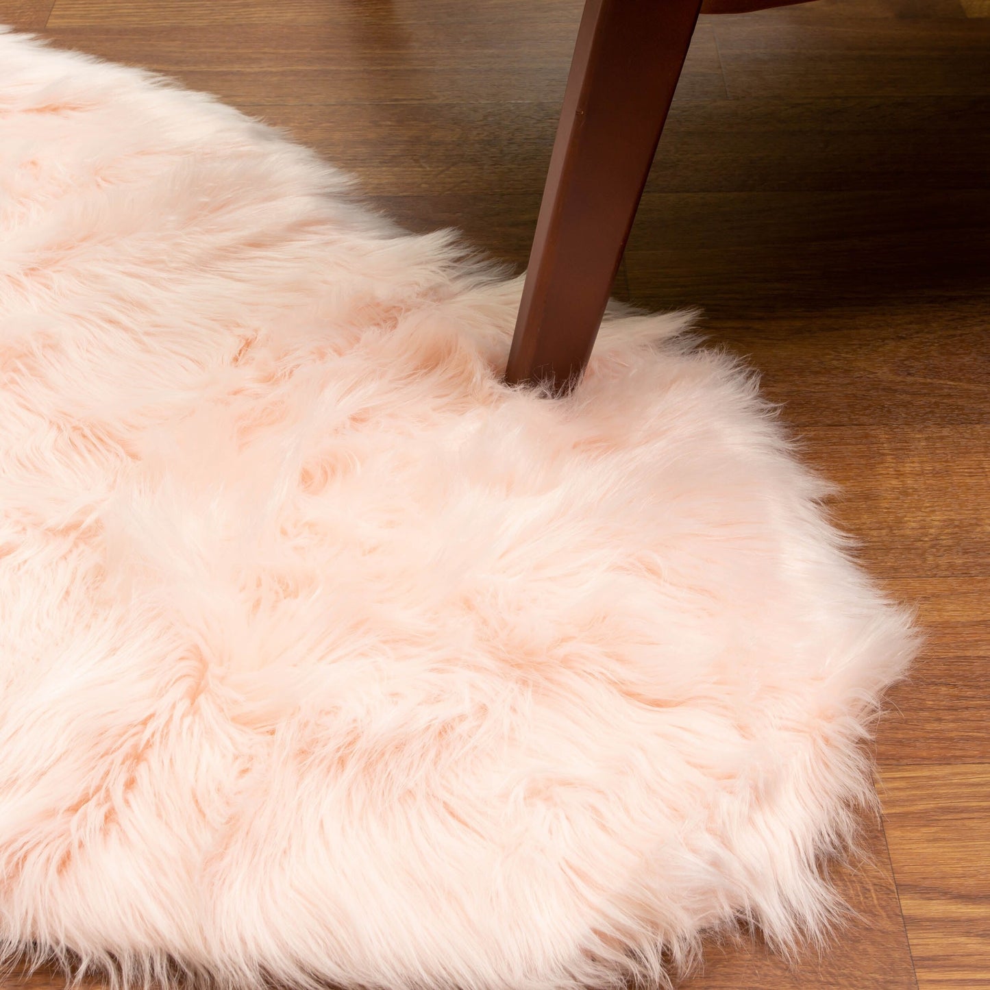 Silver Orchid Parrott Faux Fur Sheepskin Area Rug