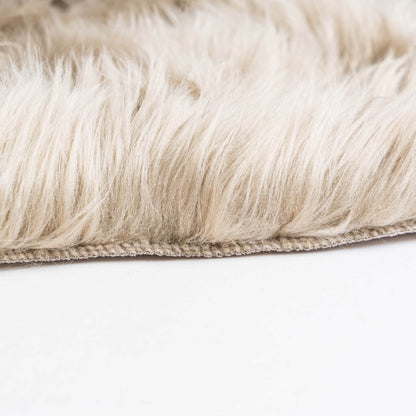 Silver Orchid Parrott Faux Fur Sheepskin Area Rug