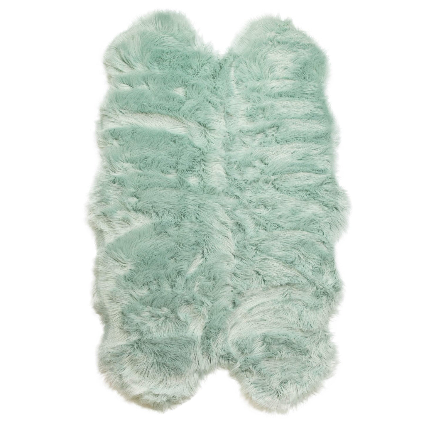 Silver Orchid Parrott Faux Fur Sheepskin Area Rug