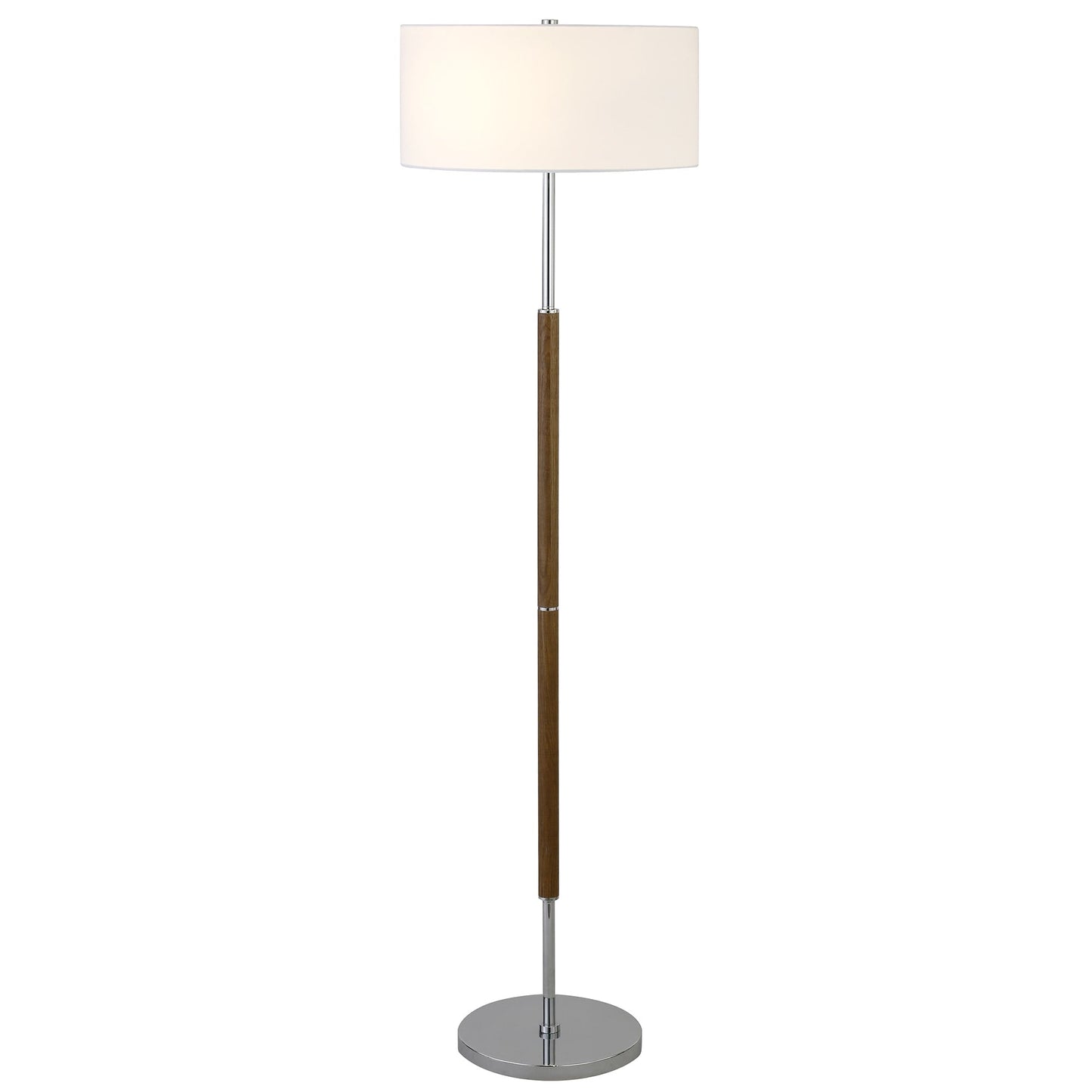 Simone 2-Light Floor Lamp with Fabric Shade