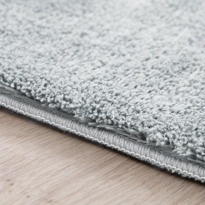 Soft Washable Area Rug with Anti-Slip Backing in solid Colors