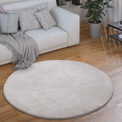 Soft Washable Area Rug with Anti-Slip Backing in solid Colors