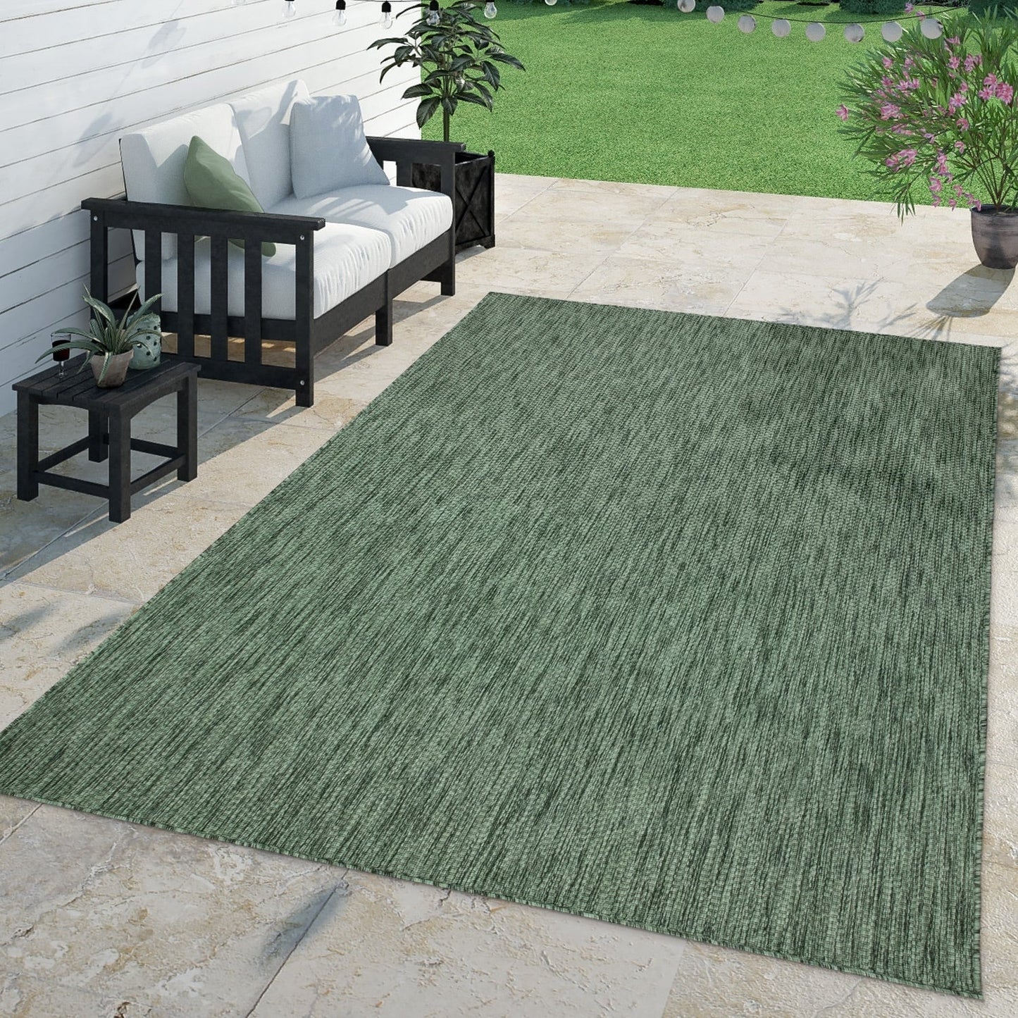 Variegated Waterproof Outdoor Rug for Patio