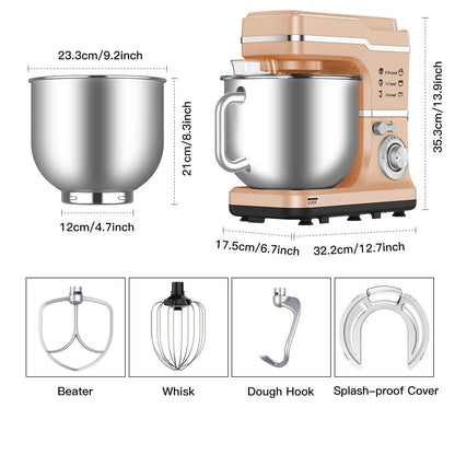 Stand Mixer - 7.5QT Capacity, 10-Speed Settings, 660W Motor