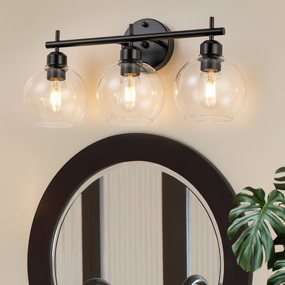 Starsky 4-Lights Modern Dimmable Bathroom Vanity Light with Globe Glass Shade