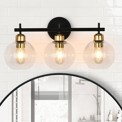 Starsky 4-Lights Modern Dimmable Bathroom Vanity Light with Globe Glass Shade