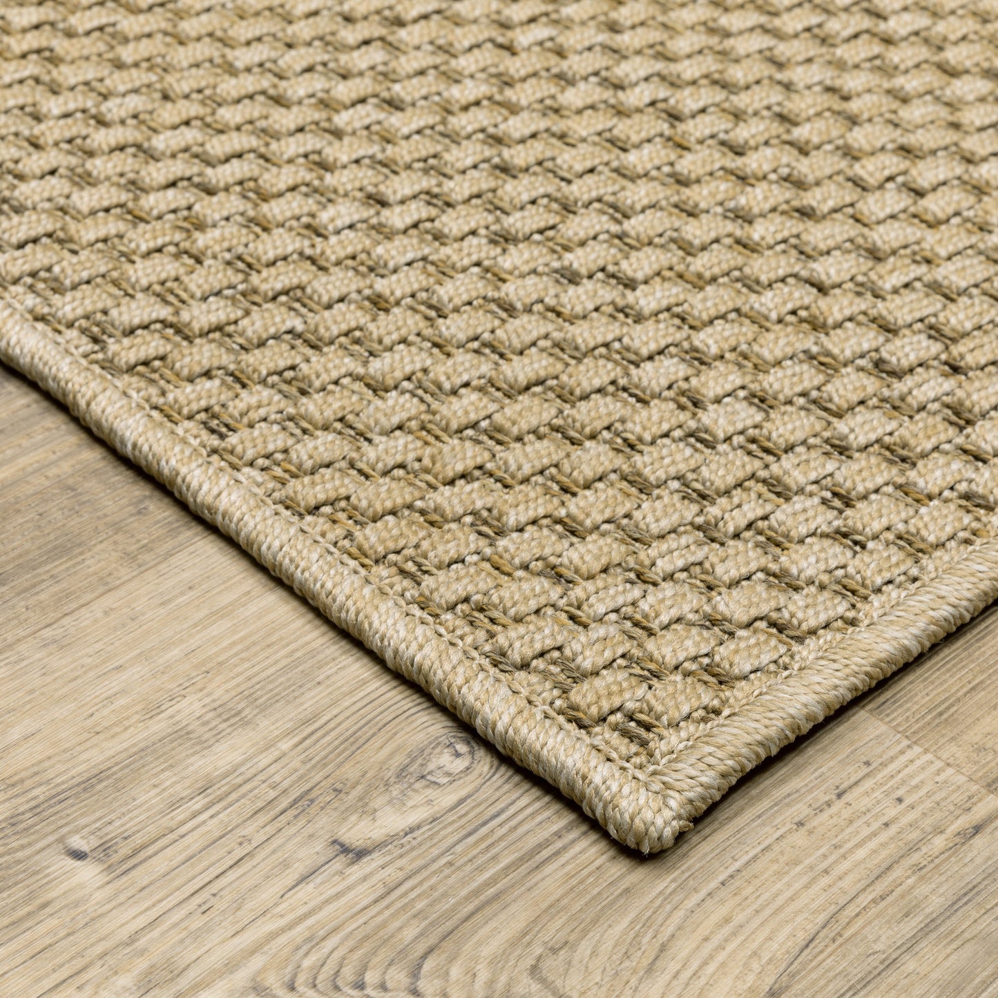 Style Haven Veranda Tonal Woven Basket Weave Indoor-Outdoor Rug