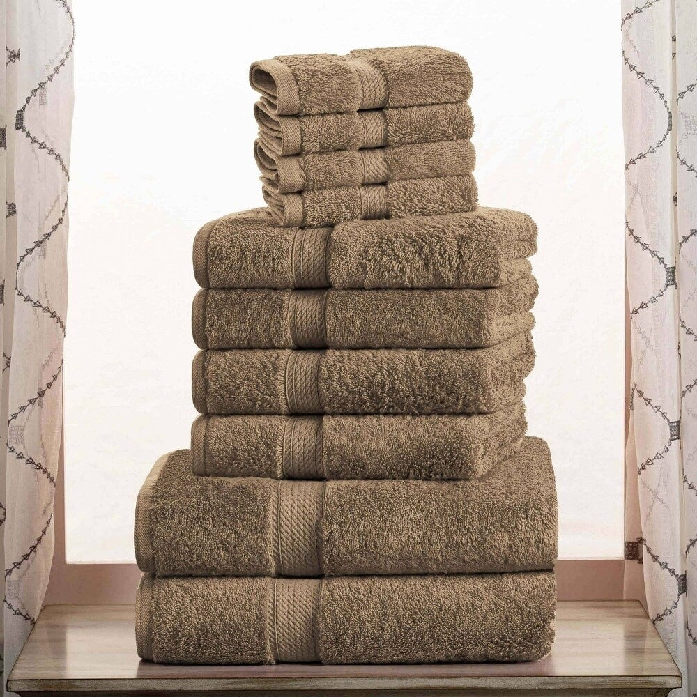 Superior Egyptian Cotton Pile Heavyweight 10-Piece Towel Set
