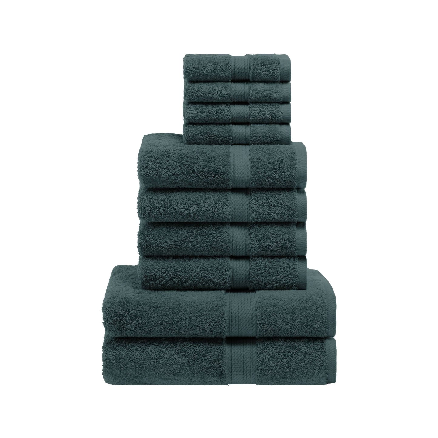 Superior Egyptian Cotton Pile Heavyweight 10-Piece Towel Set