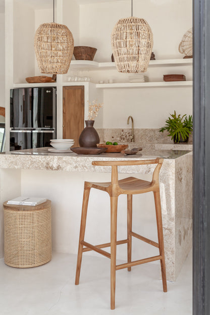 Sadia Teak Counter Stool