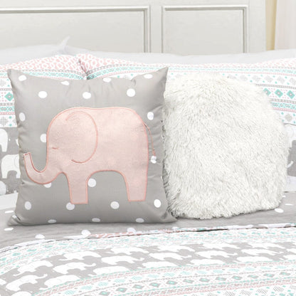 Taylor & Olive Ever-Tru Elephant Stripe 5-piece Quilt Set