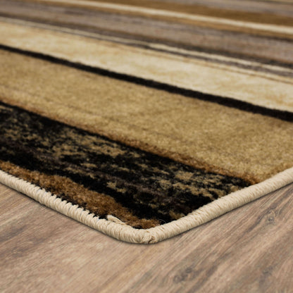 The Curated Nomad Sultan Multicolor Striped Boho Area Rug