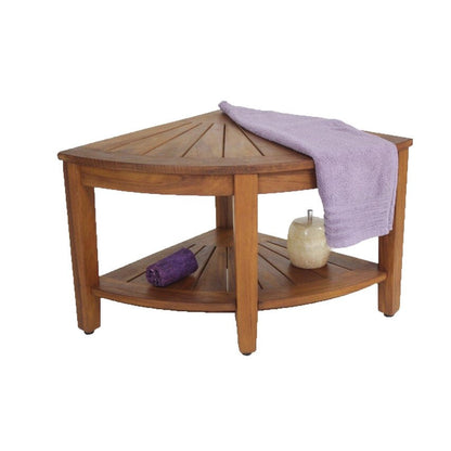 The Original Kai Corner Teak Shower Bench