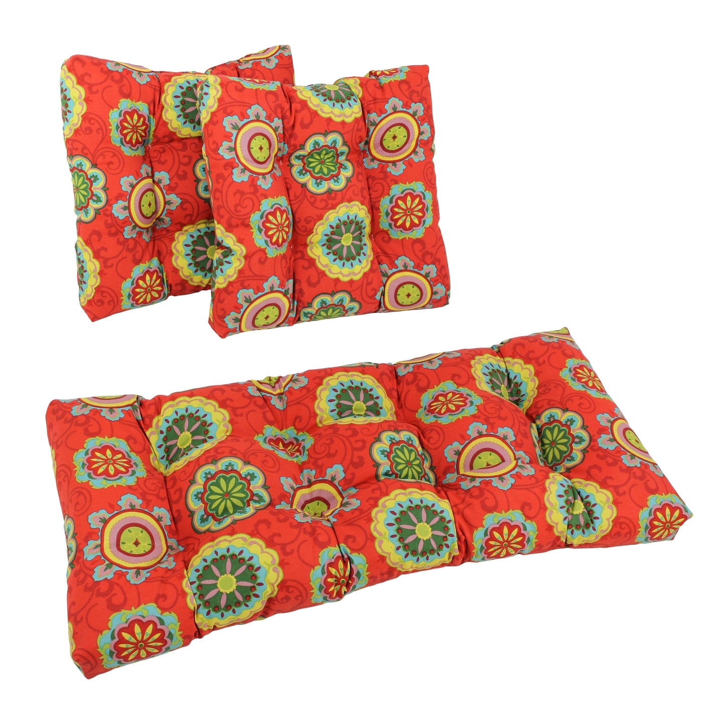 Tufted Indoor/Outdoor Settee Cushion Set (Set of 3) - 19 x 19/19 x 42