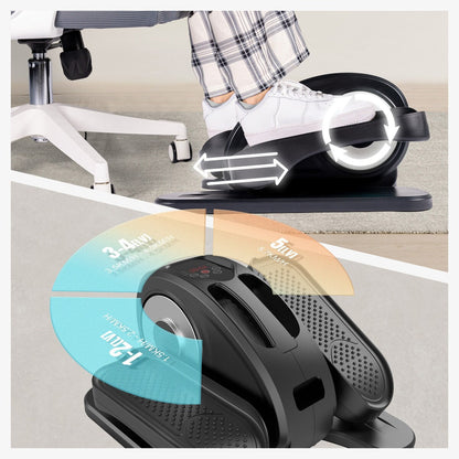 Under Desk Elliptical Machine, Elliptical Trainer with Remote Control Seated Pedal Exerciser for Seniors Adults and Teens