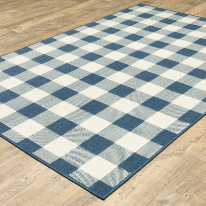 Vista Home Malta Gingham Check Indoor/Outdoor Area Rug