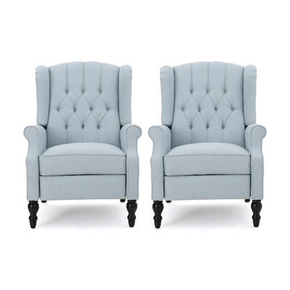 Walter Tufted Fabric Recliners (Set of 2) by Christopher Knight Home