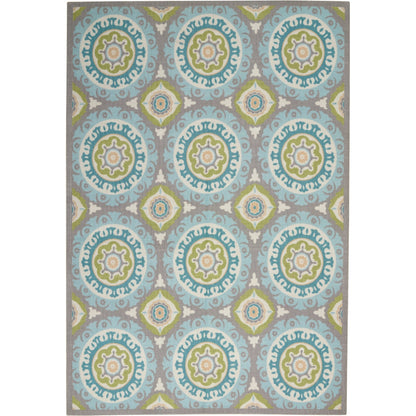 Waverly Sun N' Shade Indoor Outdoor Boho Medallion Area Rug