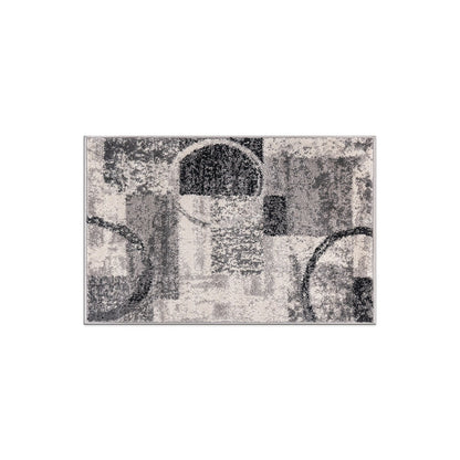 World Rug Gallery Abstract Polypropylene Machine-Made Circle Area Rug