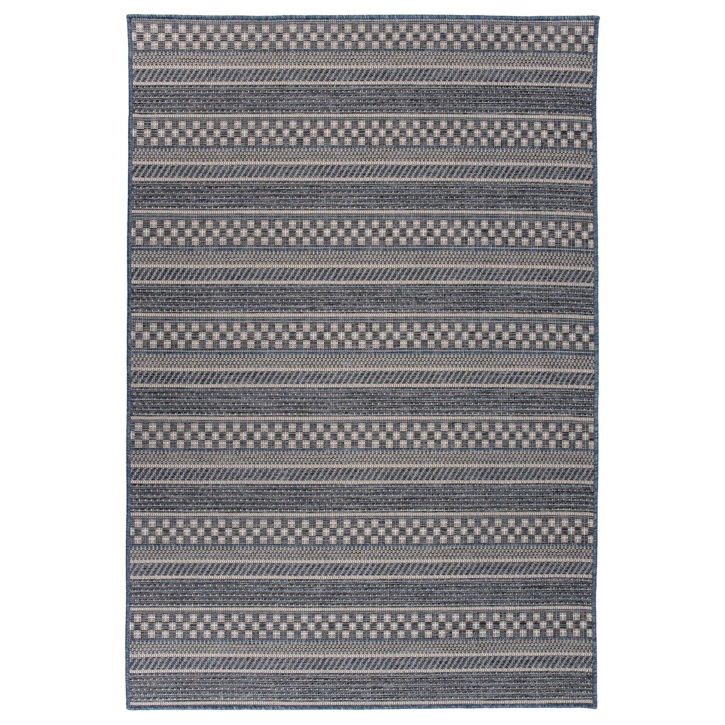 World Rug Gallery Bohemian Geometric Stripe Indoor/Outdoor Area Rug