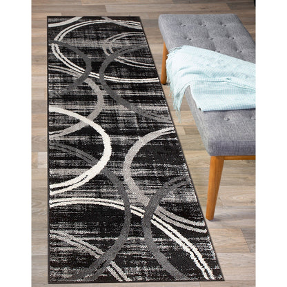 World Rug Gallery Contemporary Abstract Circles Design Area Rug