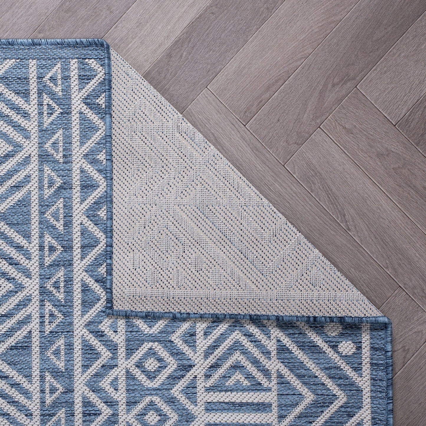 World Rug Gallery Distressed Geometric Bohemian Textured Flat Weave Indoor/Outdoor Area Rug