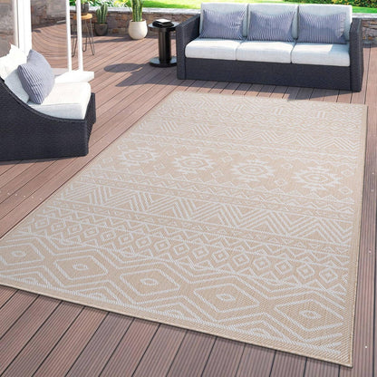 World Rug Gallery Distressed Geometric Bohemian Textured Flat Weave Indoor/Outdoor Area Rug