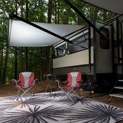 World Rug Gallery Floral Tropical Reversible Recycled Plastic Outdoor Rugs