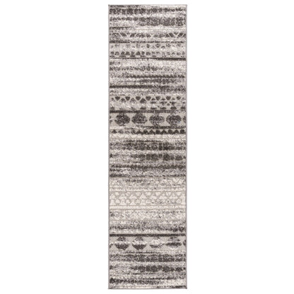 World Rug Gallery Modern Stripes Faded Geometric Indoor/Outdoor Area Rug