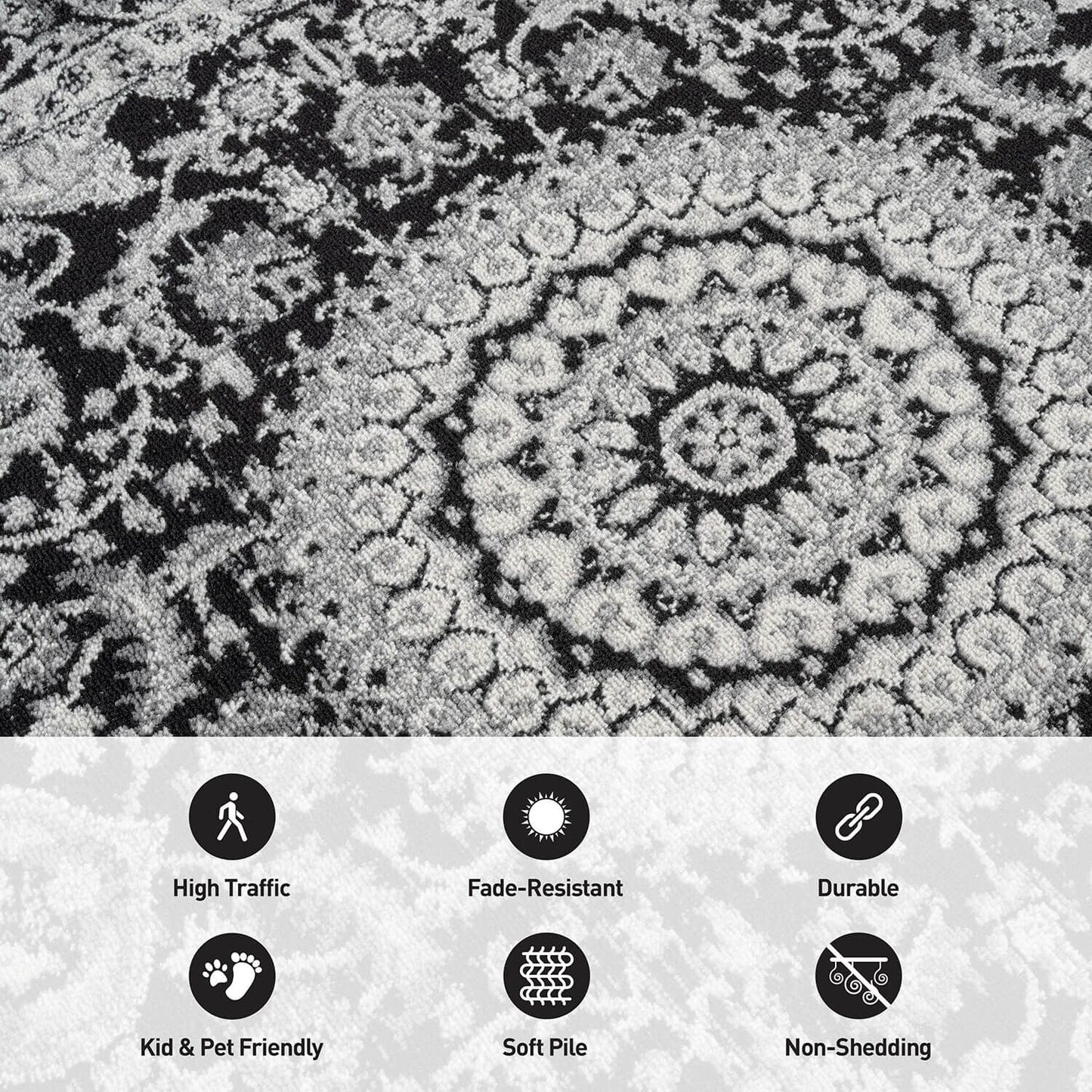 World Rug Gallery Traditional Oriental Medallion Area Rug