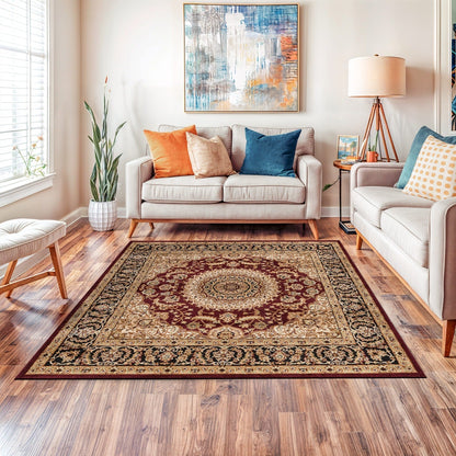 World Rug Gallery Traditional Oriental Medallion Area Rug