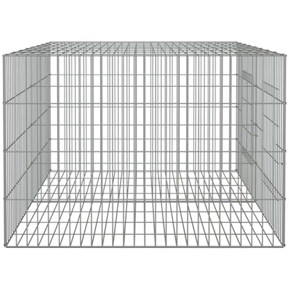 vidaXL 3-Panel Rabbit Cage Animal Hutch Playpen Enclosure Galvanized Iron